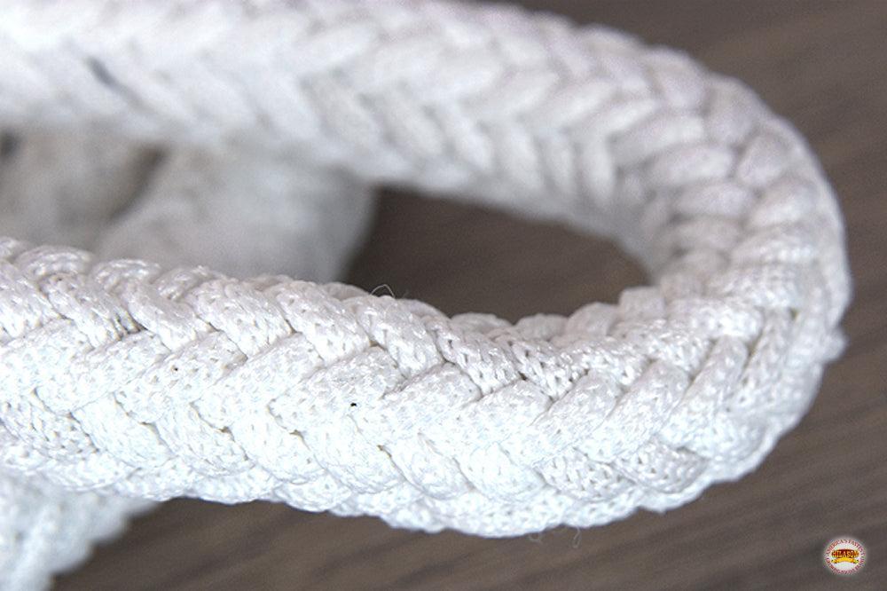 Hilason Horse Riding Poly Lead Rope Blue Tan 1" X 9 Ft.