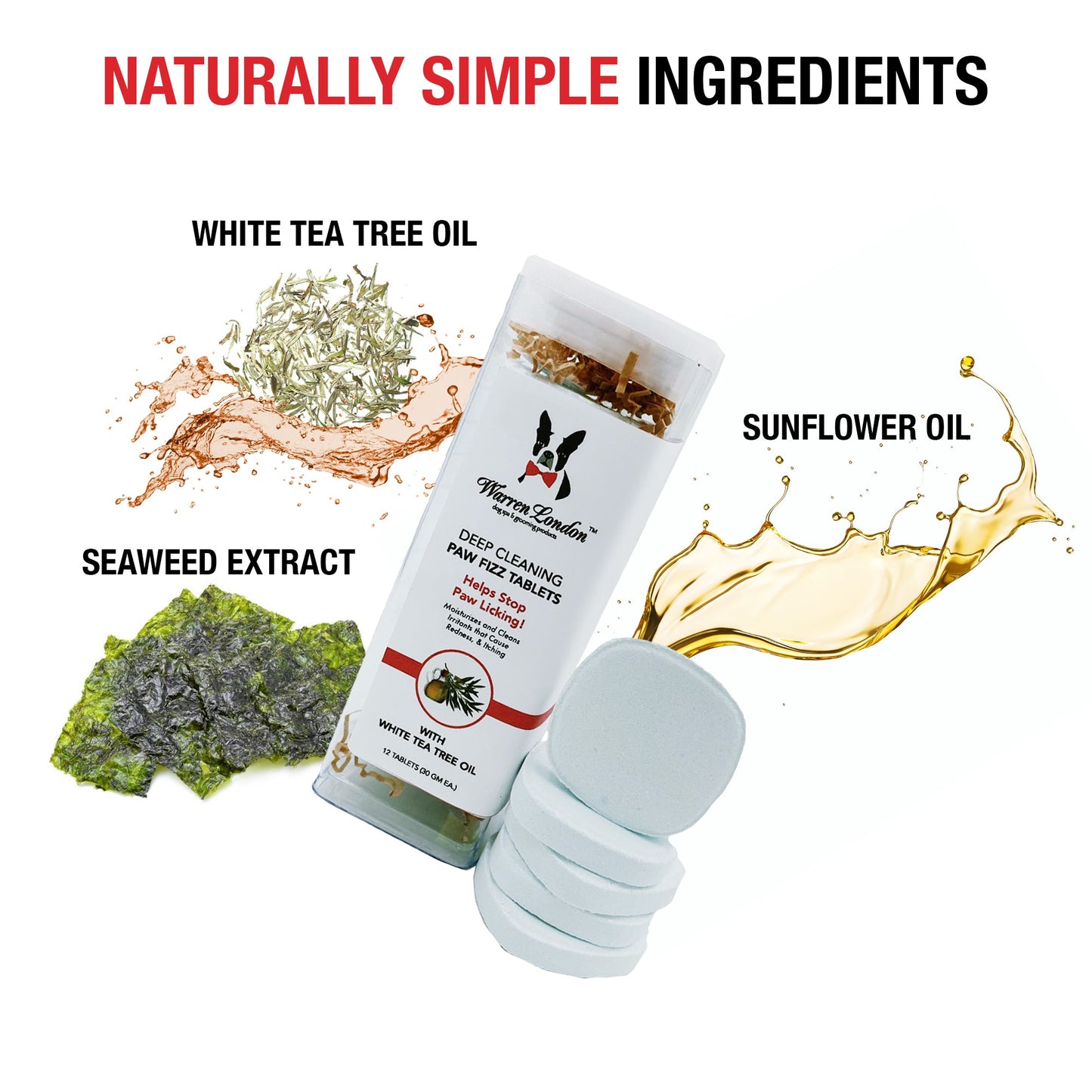 Deep Cleaning Paw Fizz Tablets - Soothes Itchy, Irritated Paws