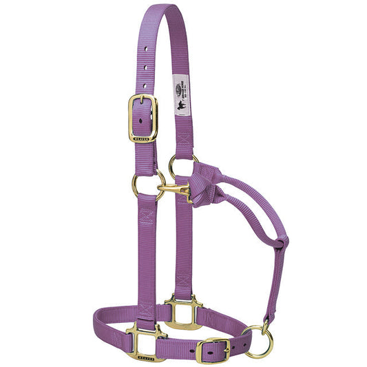 Yearling Weaver Original Adjustable Chin Throat Horse Snap Nylon Halter Lavendor