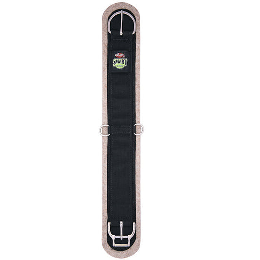 30" Weaver Horse 1/2" Wool Blend Felt Lined Smart Cinch Straight Girth Black