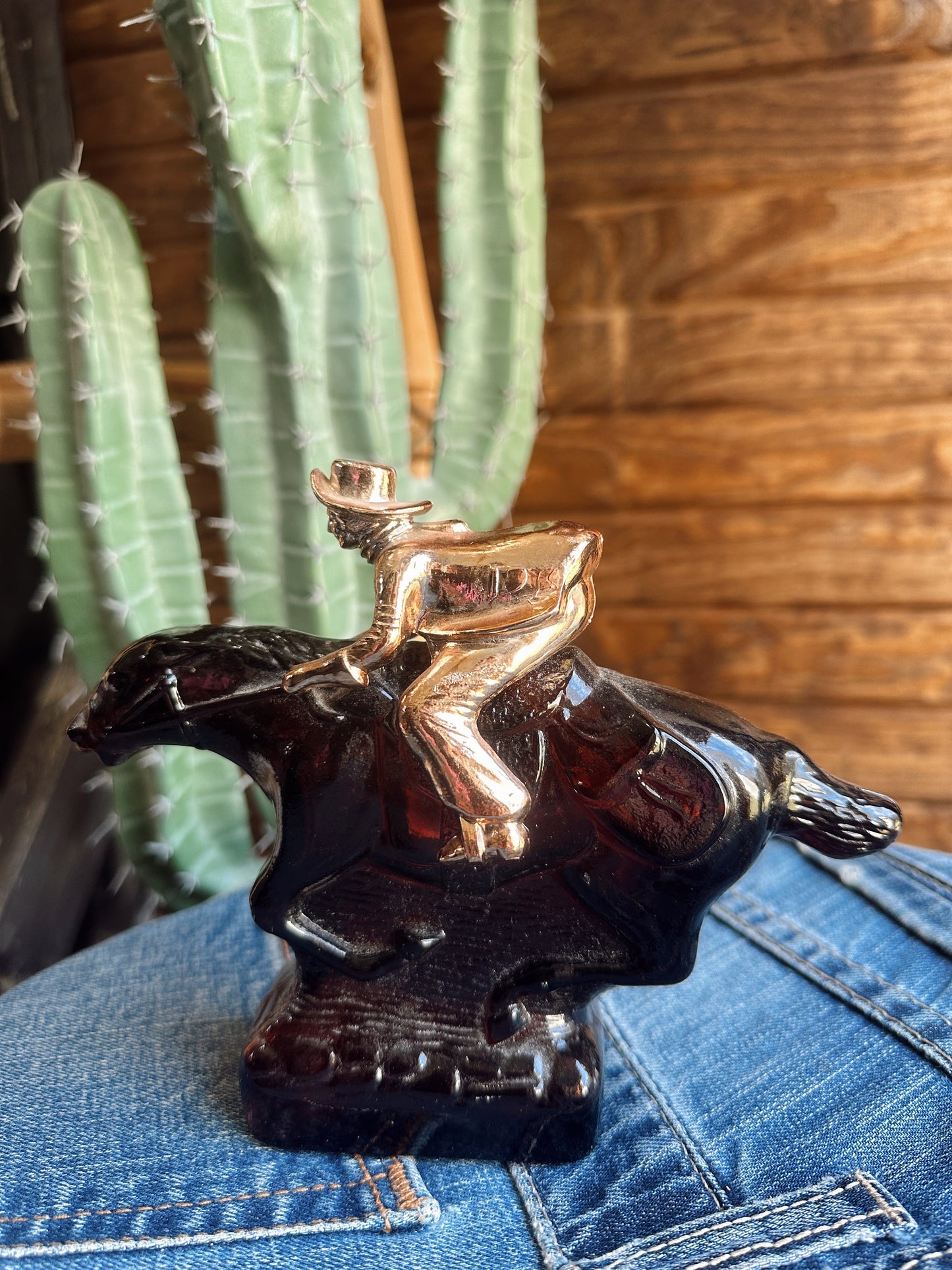 The Vintage Night Rider Glass Statue