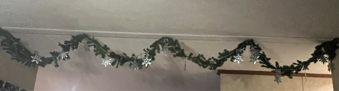 Rustic Snowflake and Bells Garlands
