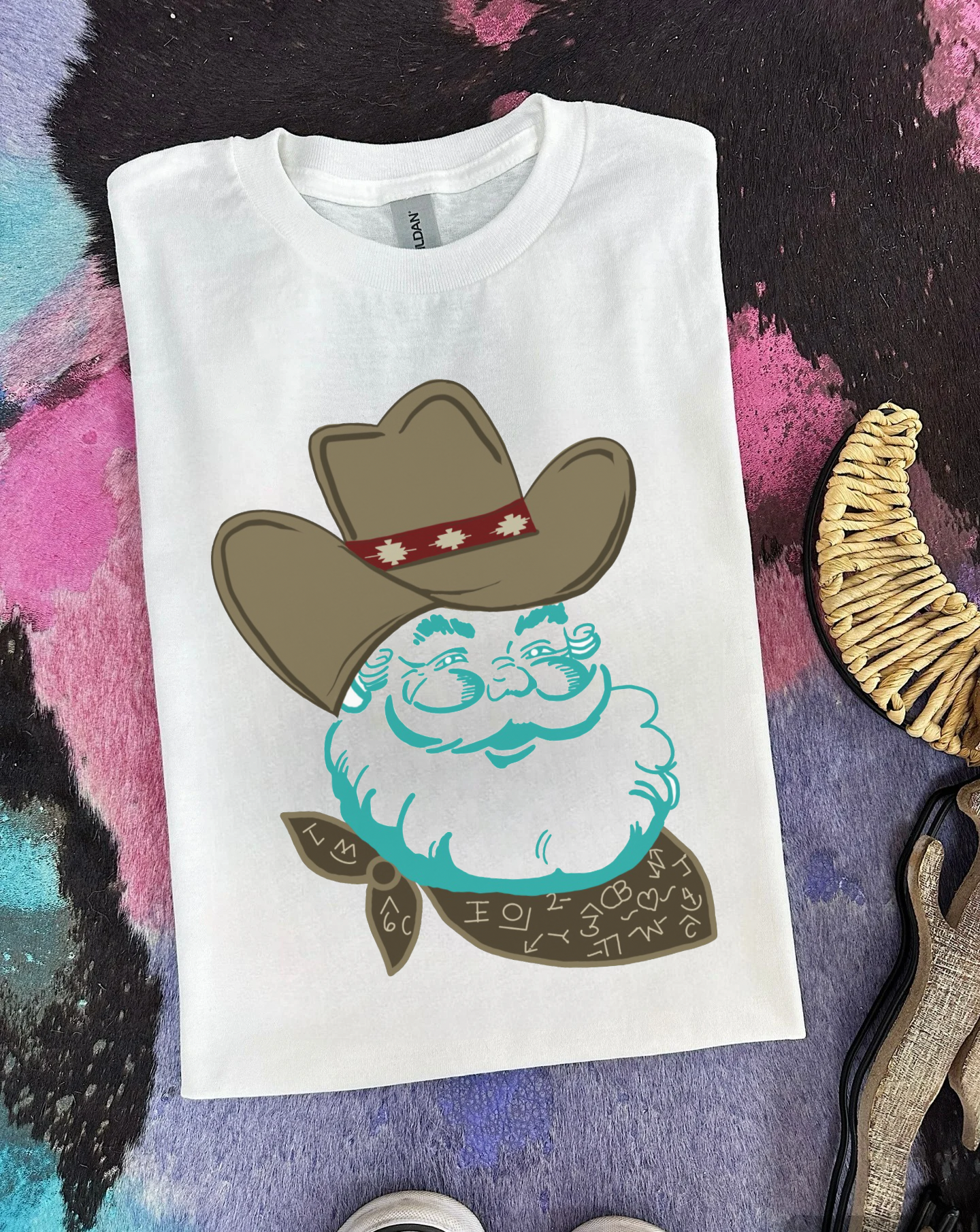 Cattle Brands Santa Tee or Crewneck