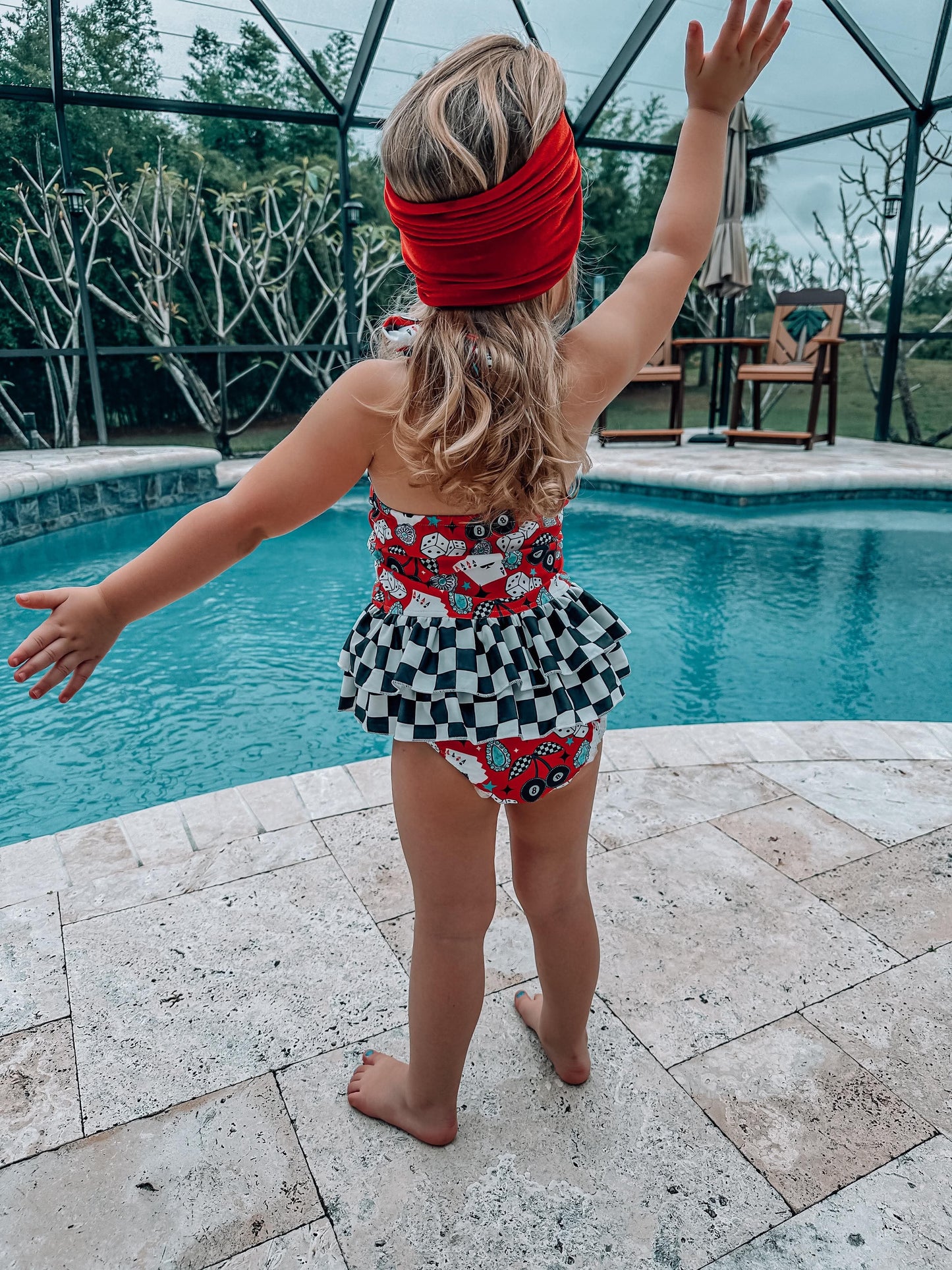 Wild Card Ruffled Swim Suit (FINAL SALE)