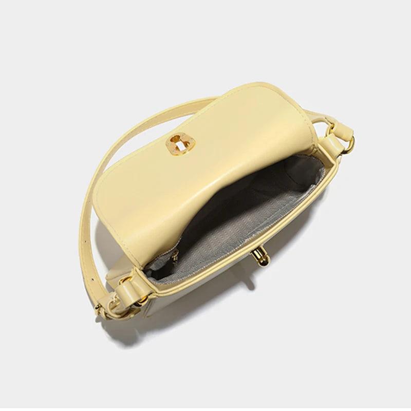 Luxury Retro Cowgirl Saddle Bag | Genuine Leather Brown Handbag