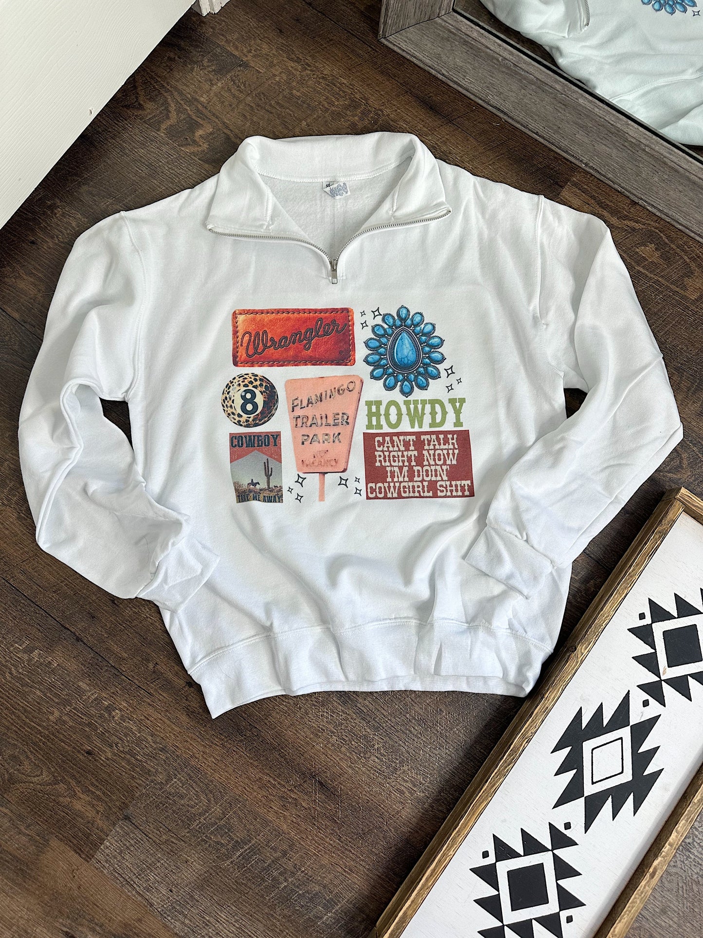Cowgirl Collage TEE, CREWNECK or QUARTER ZIP