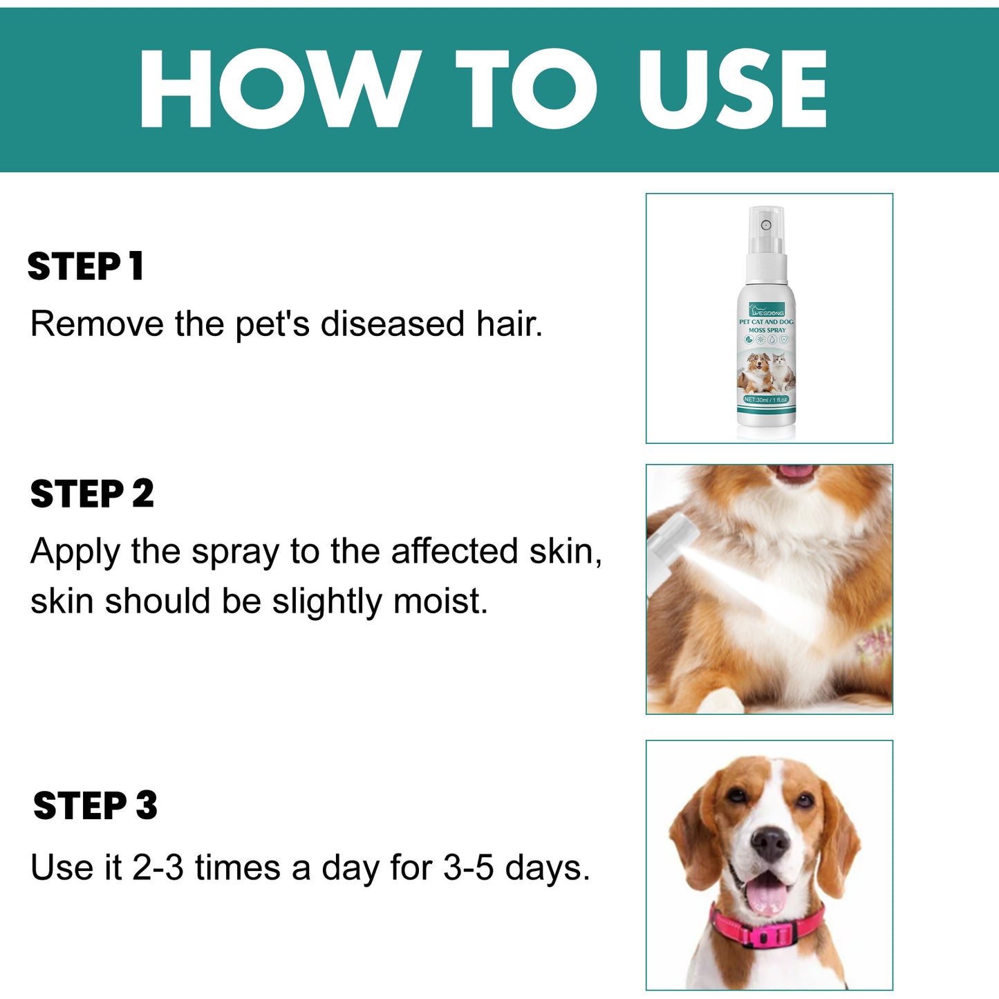 Pet Skin Medicine Spray, Cats And Dogs To Remove Mite Skin Itching To Remove Red Hair To Itch