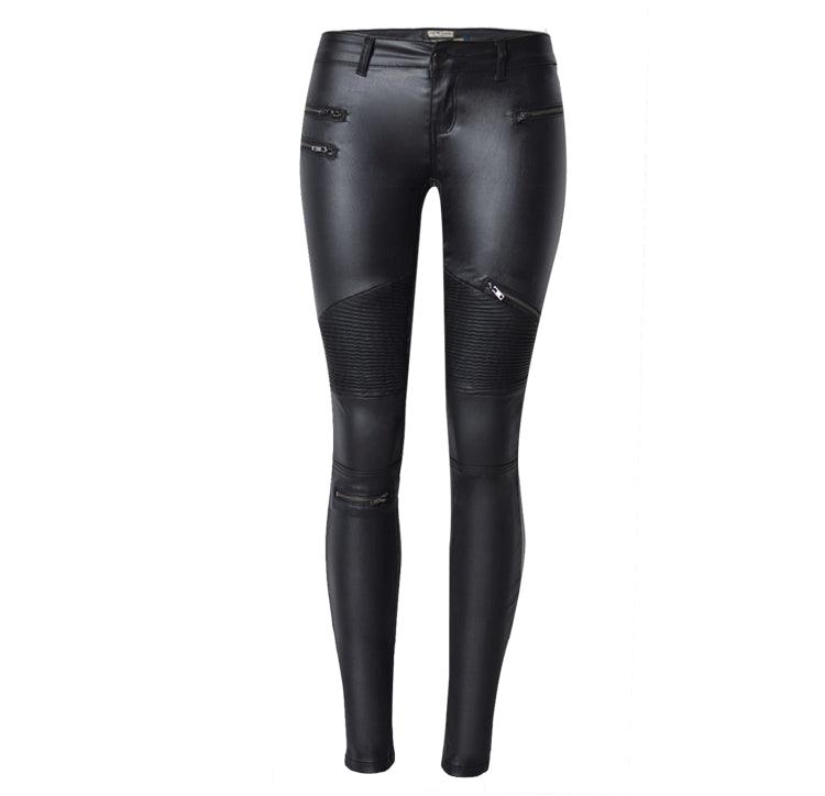 Rebel Rider Multi-Zip Skinny Motorcycle Pants - Edgy Street Style & Bold Fit