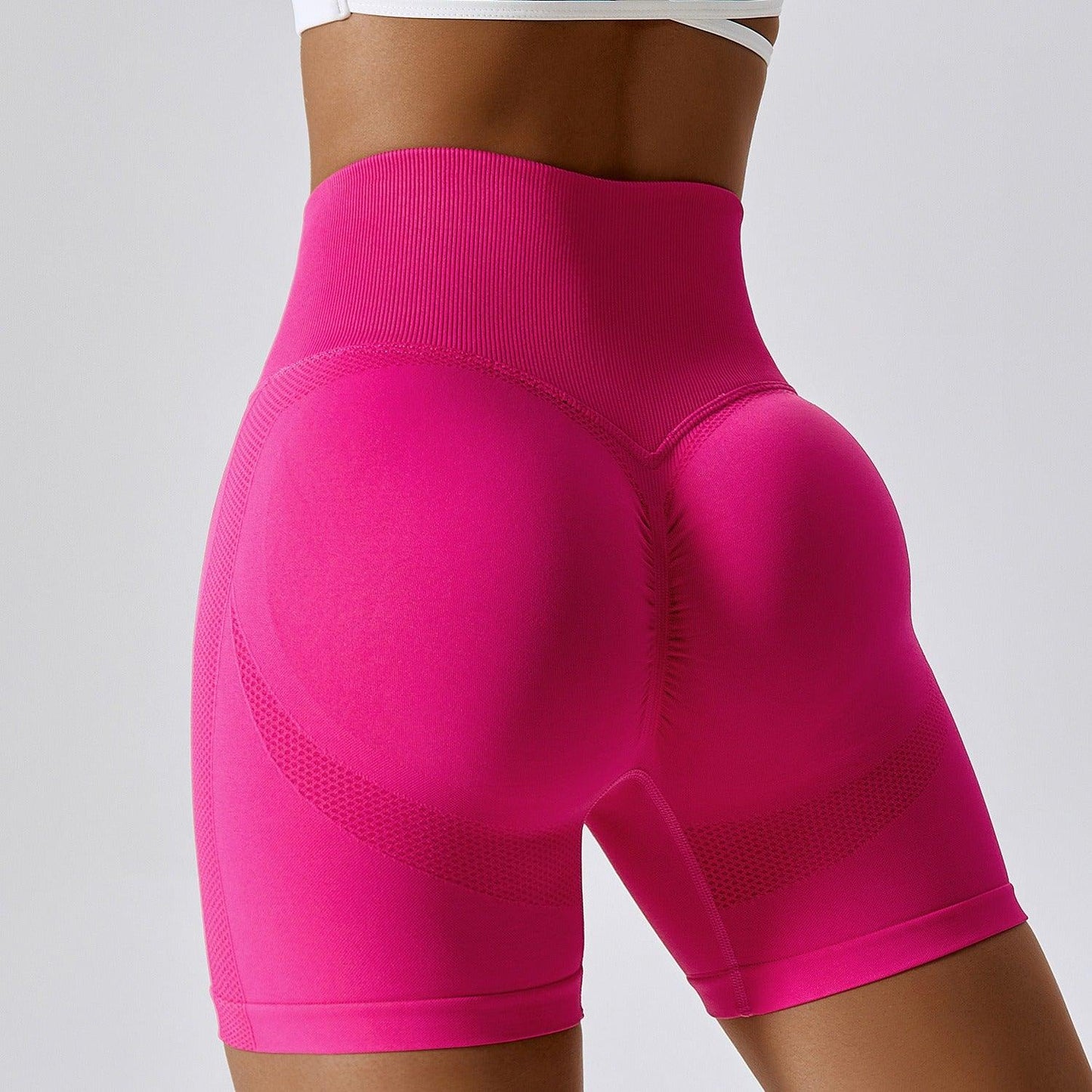 Country Girl High-Waisted Fitness Shorts | Butt Lifting & Ribbed Activewear for Yoga & Running