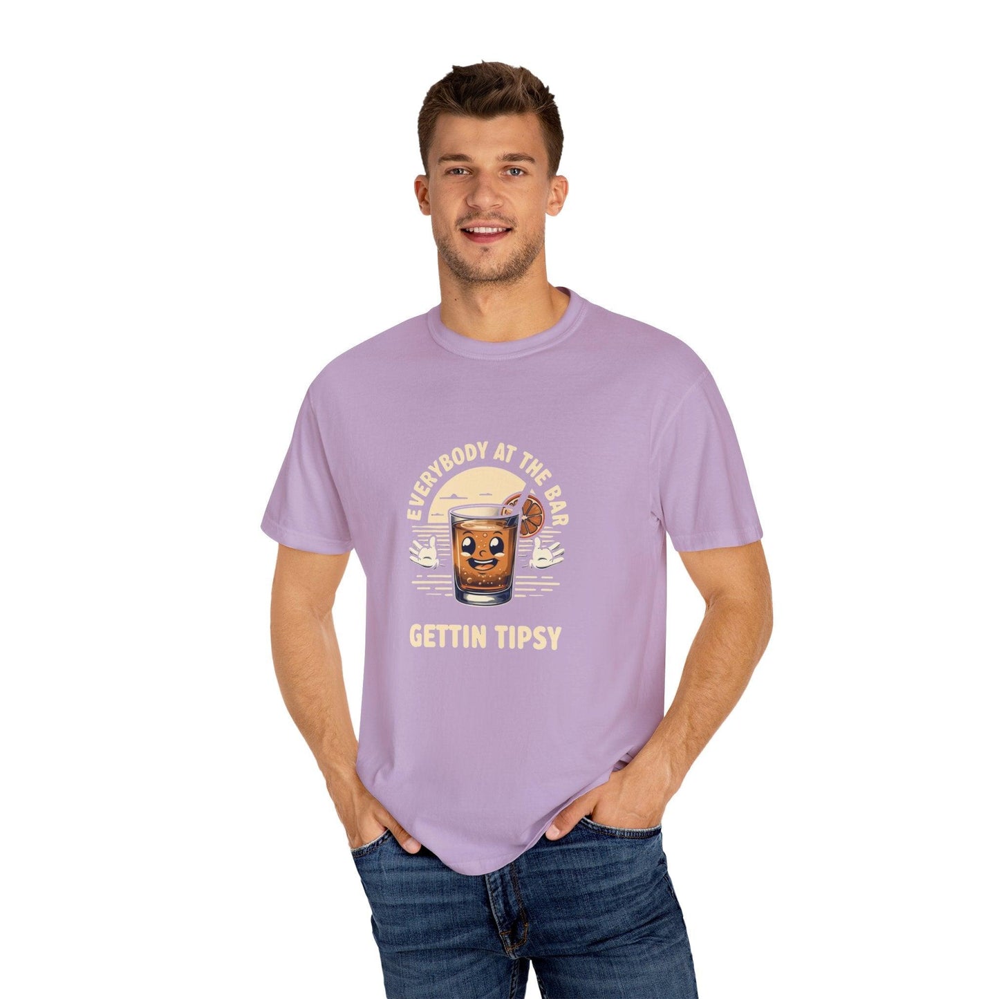 Everybody at the Bar Gettin Tipsy Unisex Garment-Dyed T-Shirt