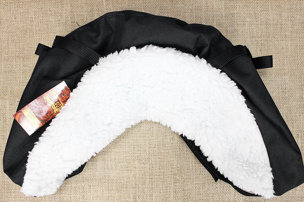 Hilason Western Saddle Bags W/ Bottle 600D Cordura Outer Black