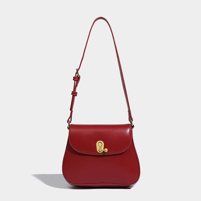 Luxury Retro Cowgirl Saddle Bag | Genuine Leather Brown Handbag