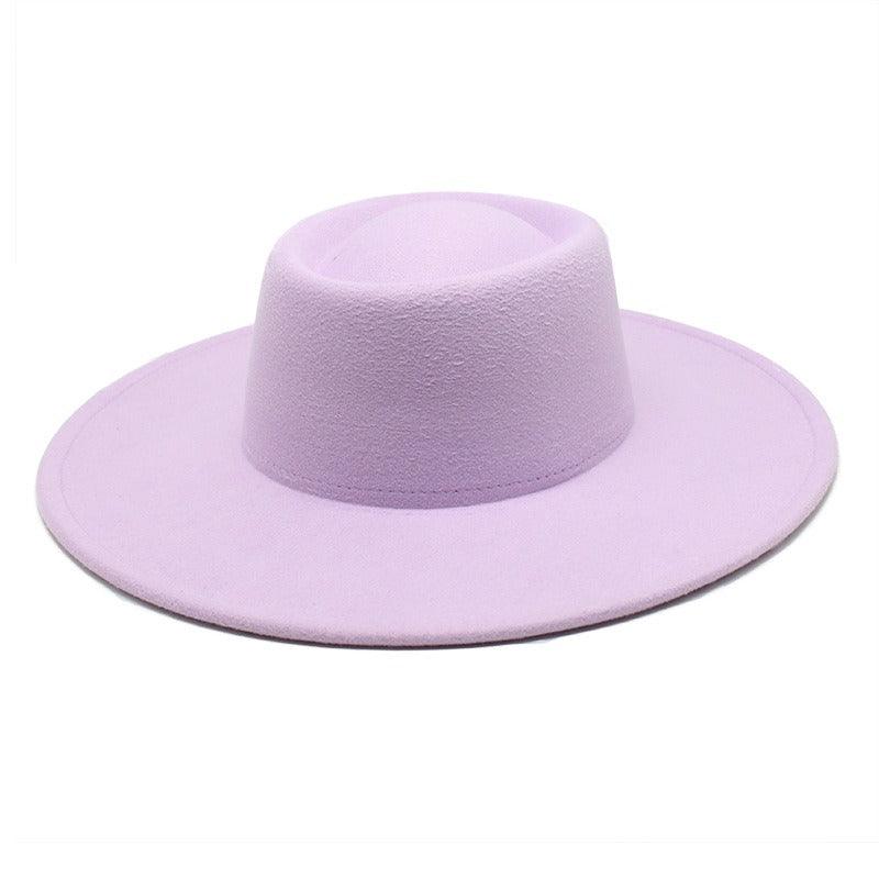 Ella Wide Brim Wool Jazz Hat – Stylish Felt Hat in 16 Colors