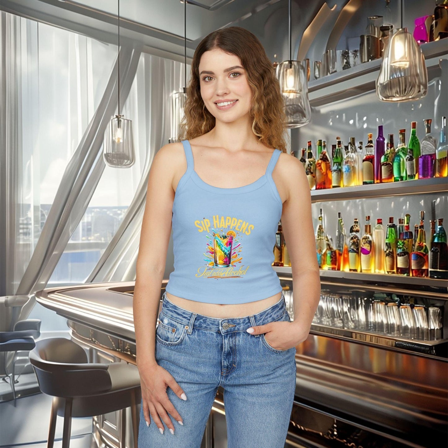 Playful & Stylish Womens Spaghetti Strap Tank Top