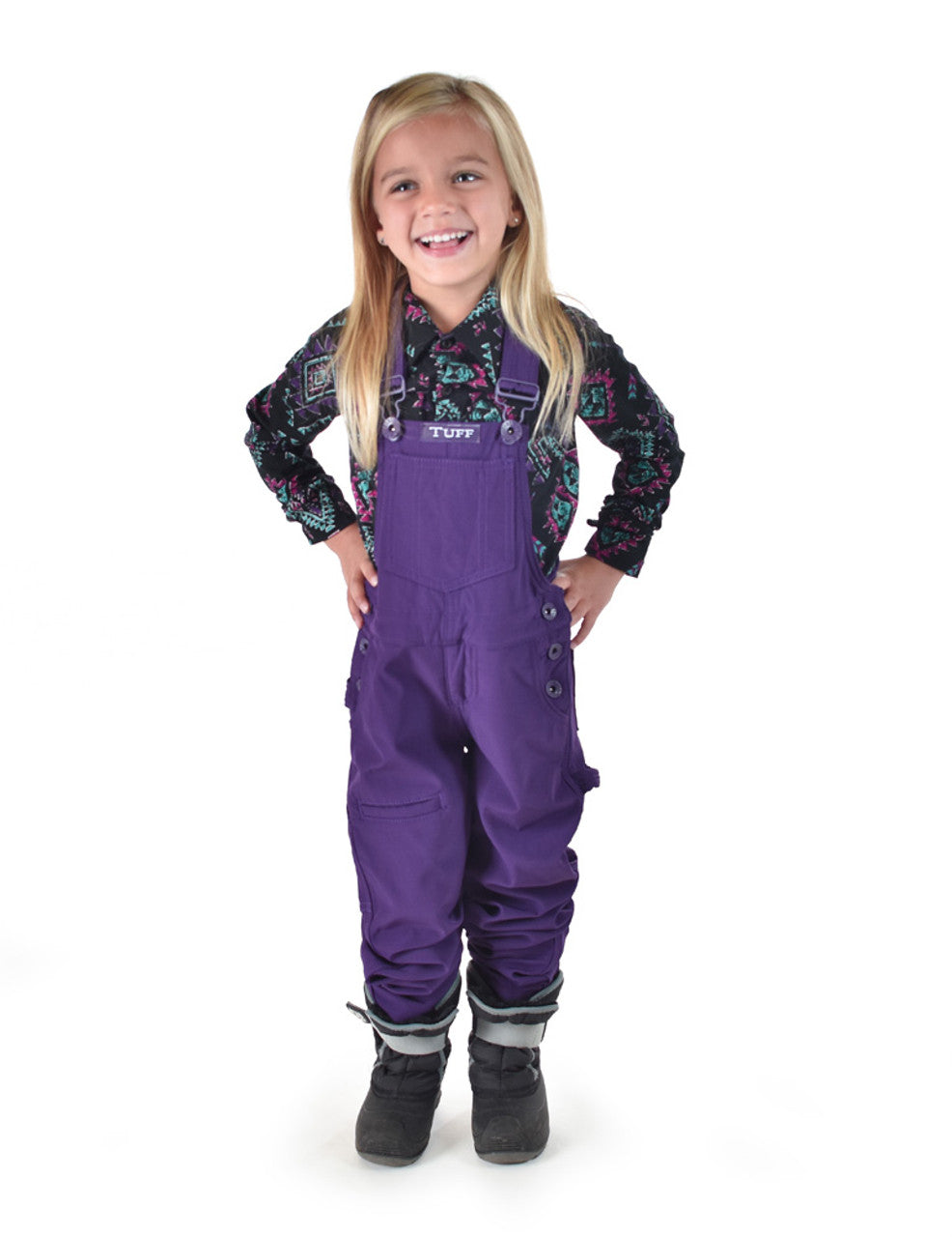 Girls WHPH Bib Overall Tuck-In Purple