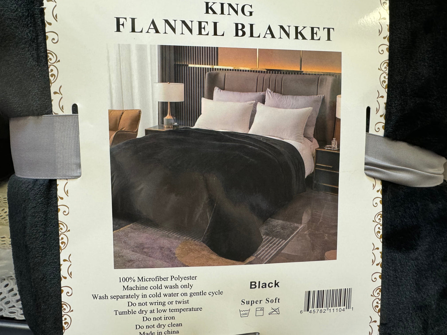 Solid Black Super Plush Blanket