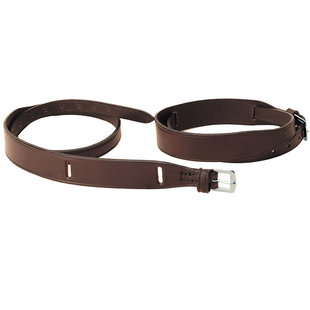 Small Tory Leather English Bridle Leather Jod Garters Buckle Black