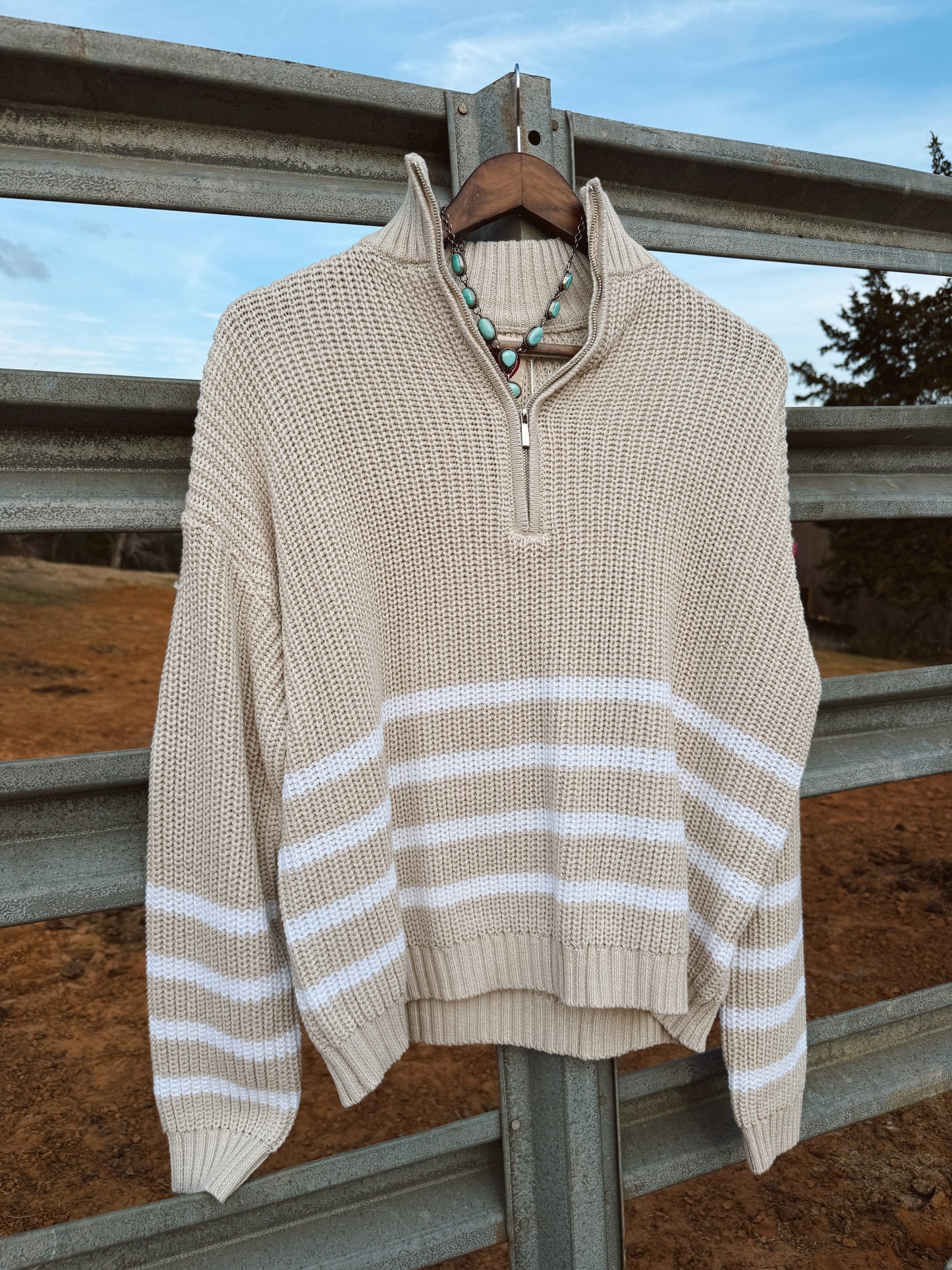 The Jenny Quarter Zip Top