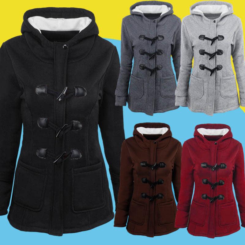 Cow Horn Button Hooded Jacket | Cozy & Stylish for the Modern Cowgirl