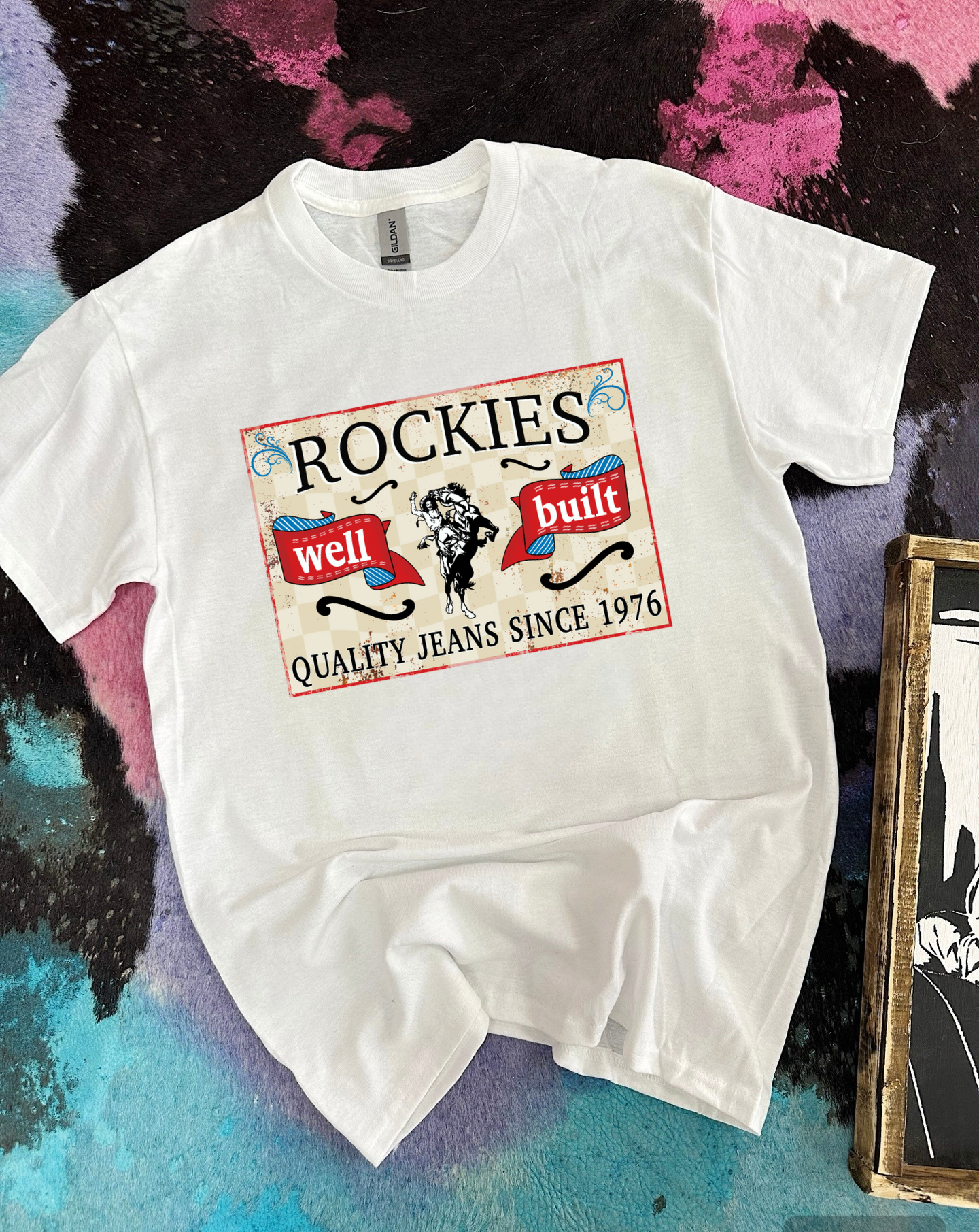 Vintage Rockies Tee or Crewneck