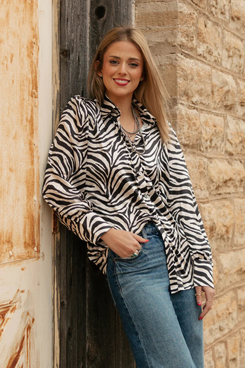 Cowgirl safari Button Up