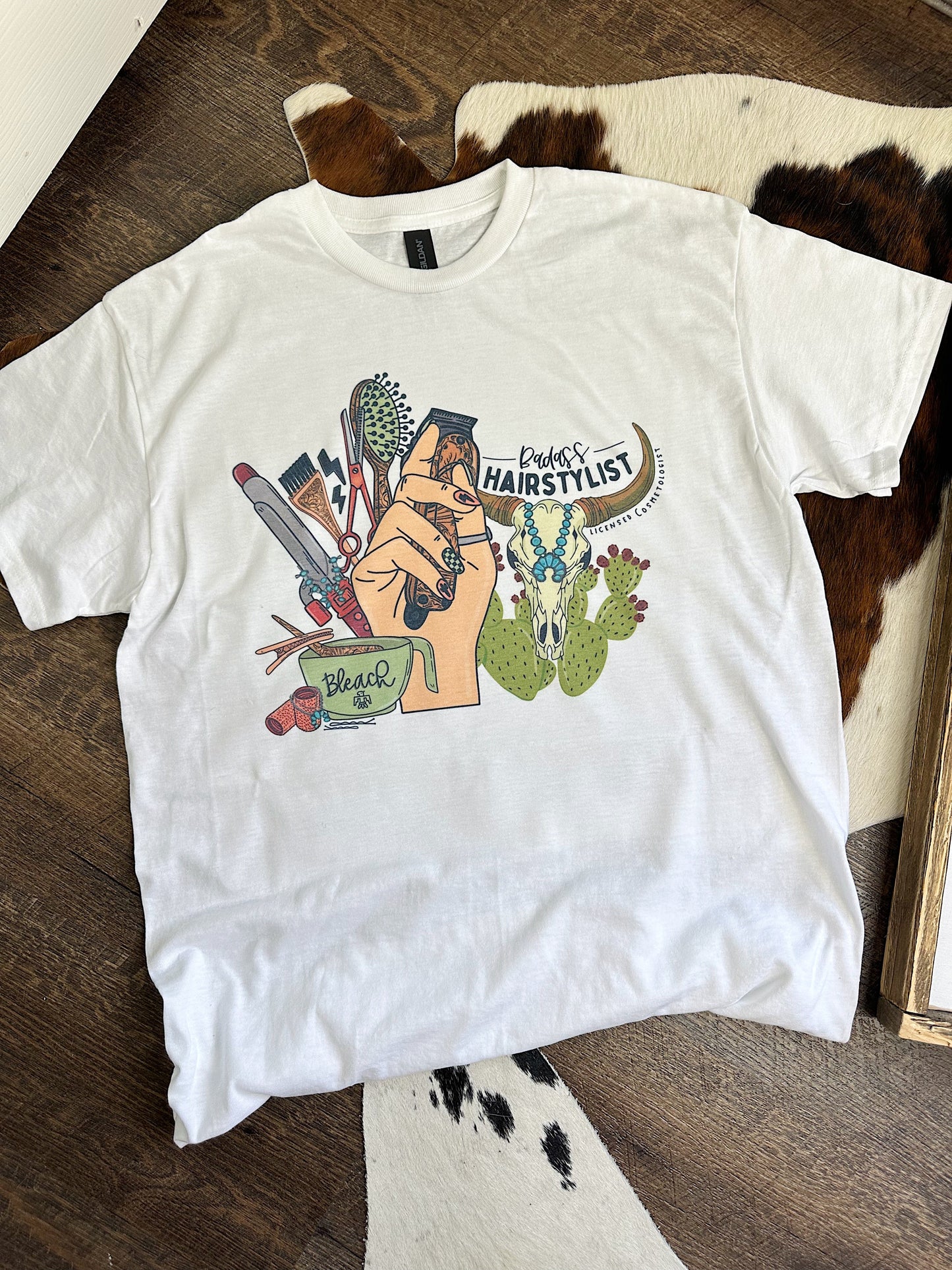 Western Hair Stylist TEE, CREWNECK or QUARTER ZIP