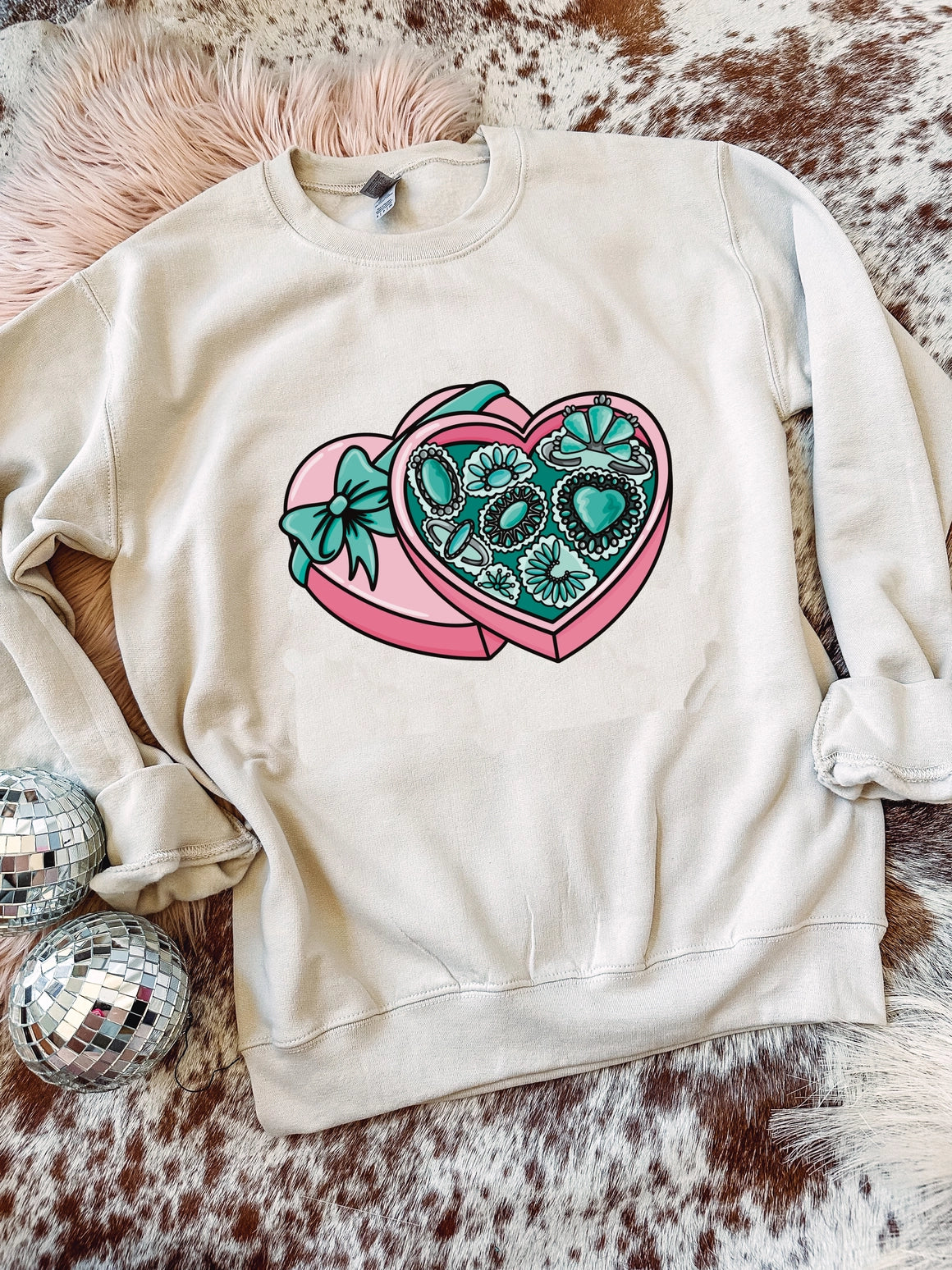 Box of Turquoise - Graphic Top