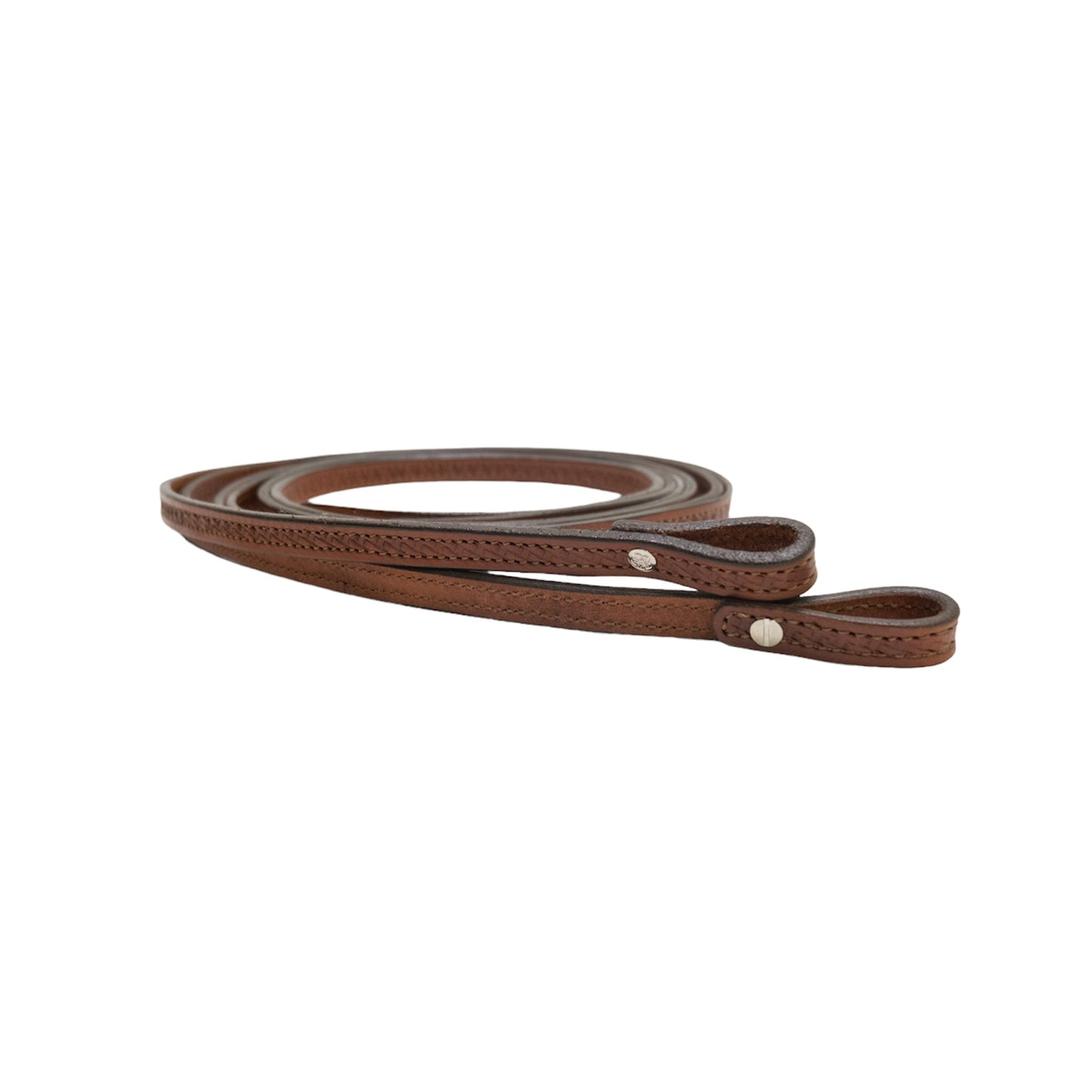 702-TK 5/8" Split reins toast leather basket tooled