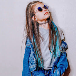 Neptune Teal Blue/Aqua Ombre 6 Pack Clip-in Hair Extensions