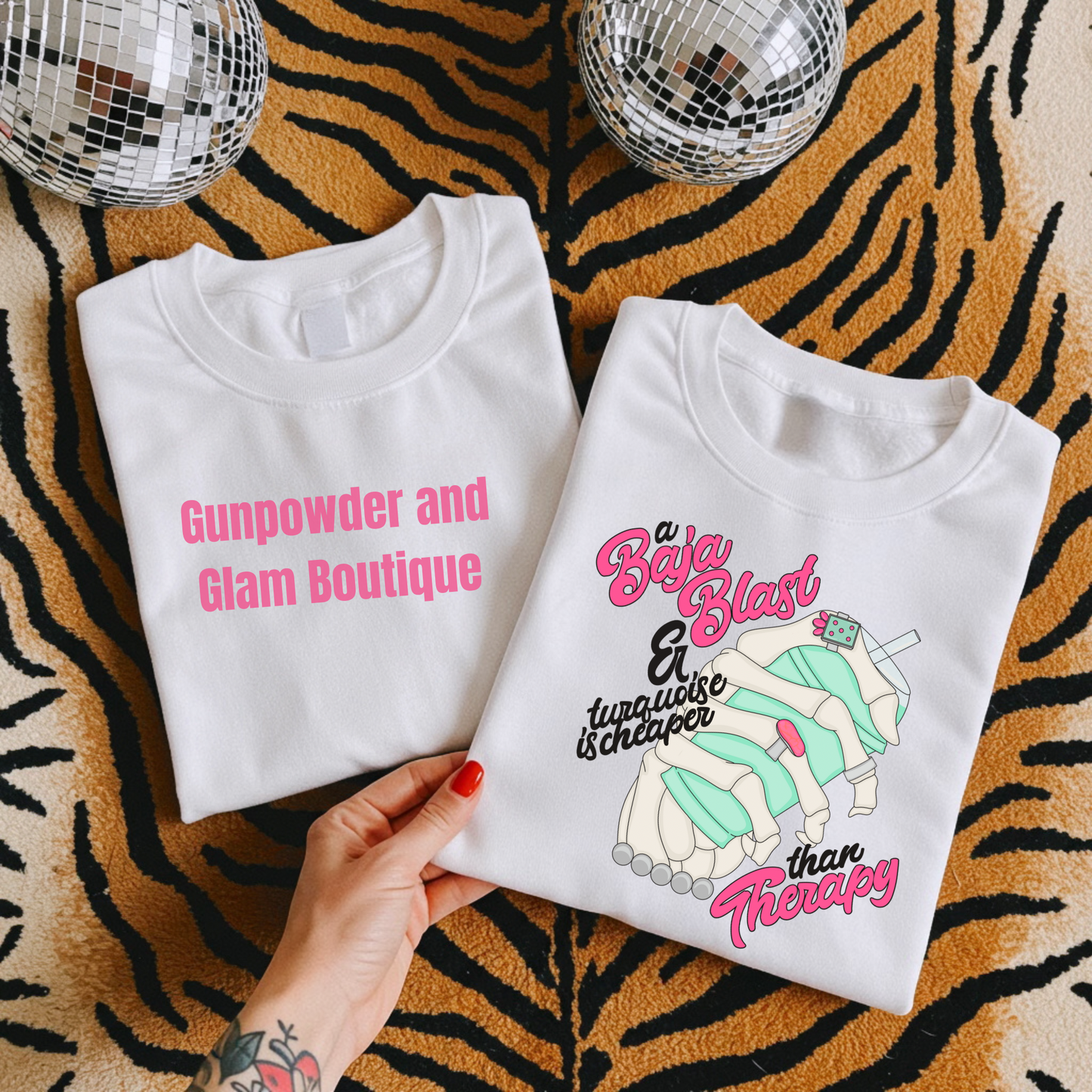 Baja & Turquoise TEE or CREWNECK