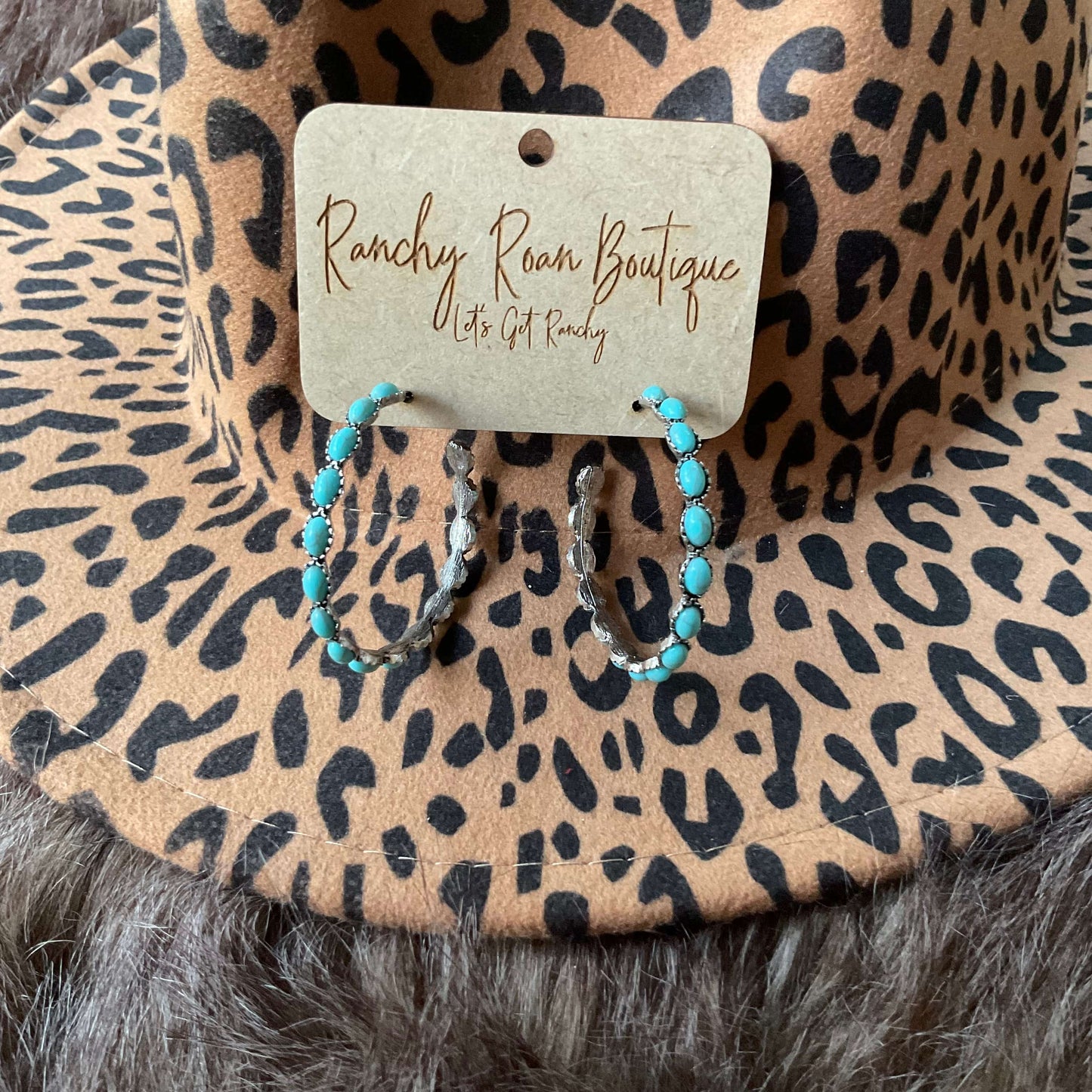 2″ Navajo Style Texture Hoop Western Earrings