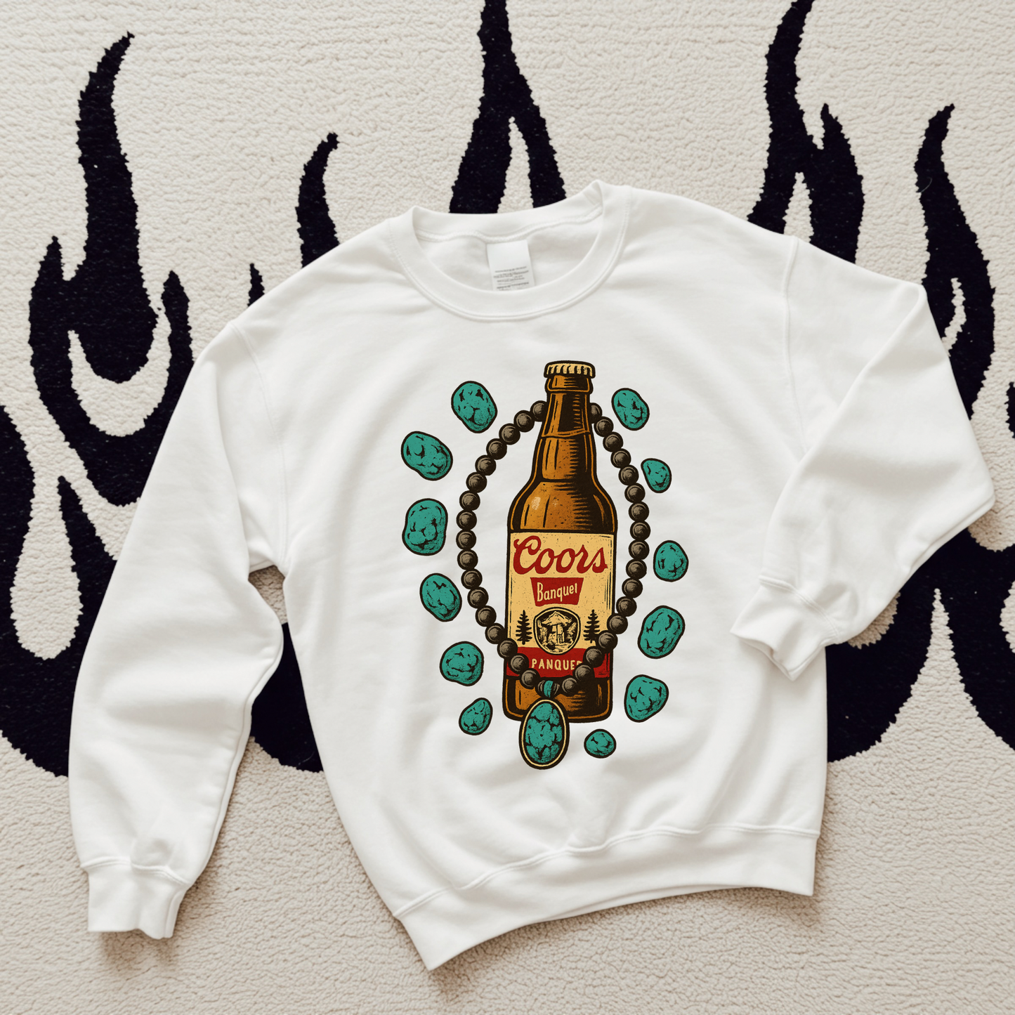 Turquoise Bottle Tee or Crewneck