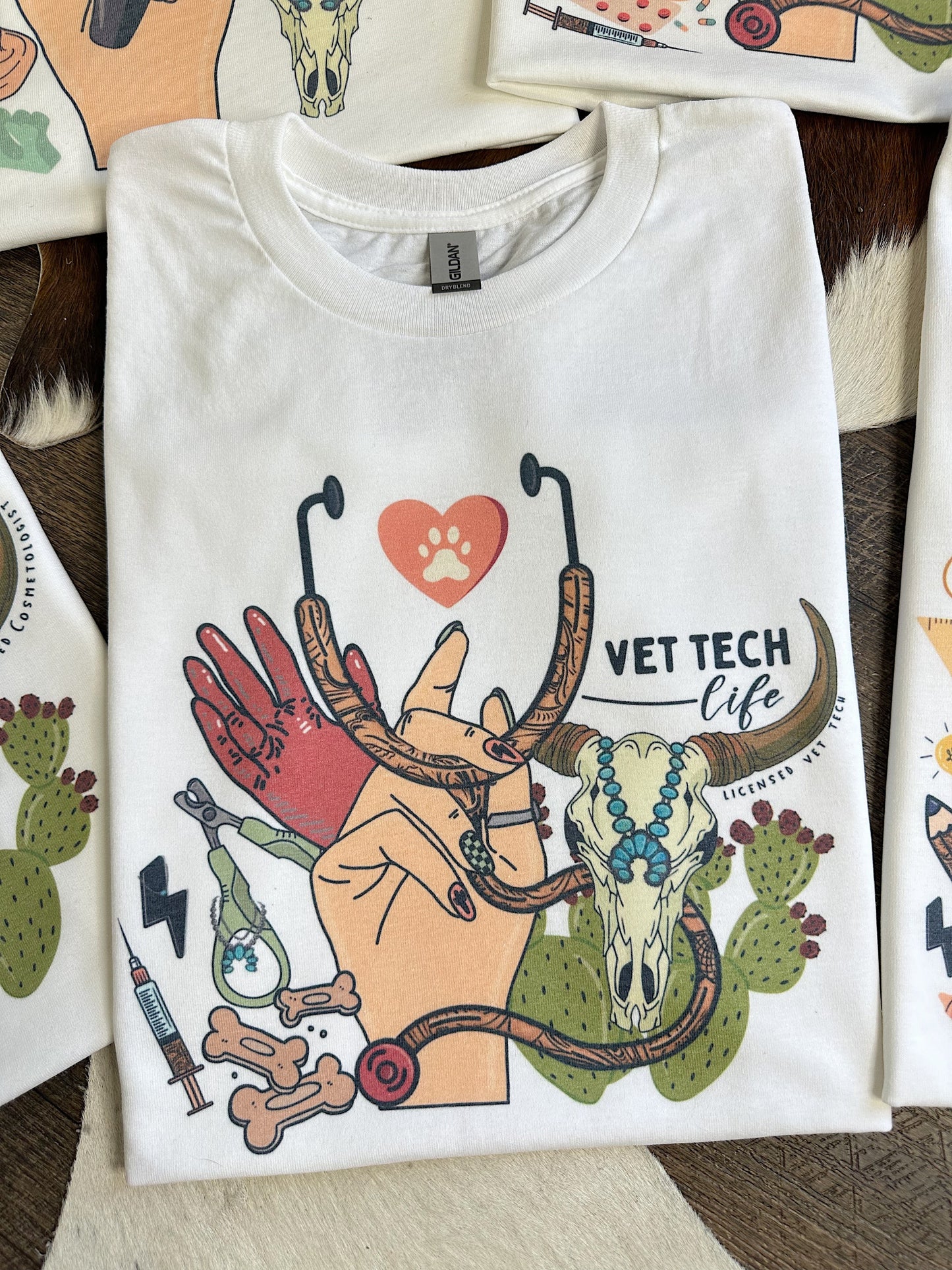 Western Vet Tech TEE, CREWNECK or QUARTER ZIP