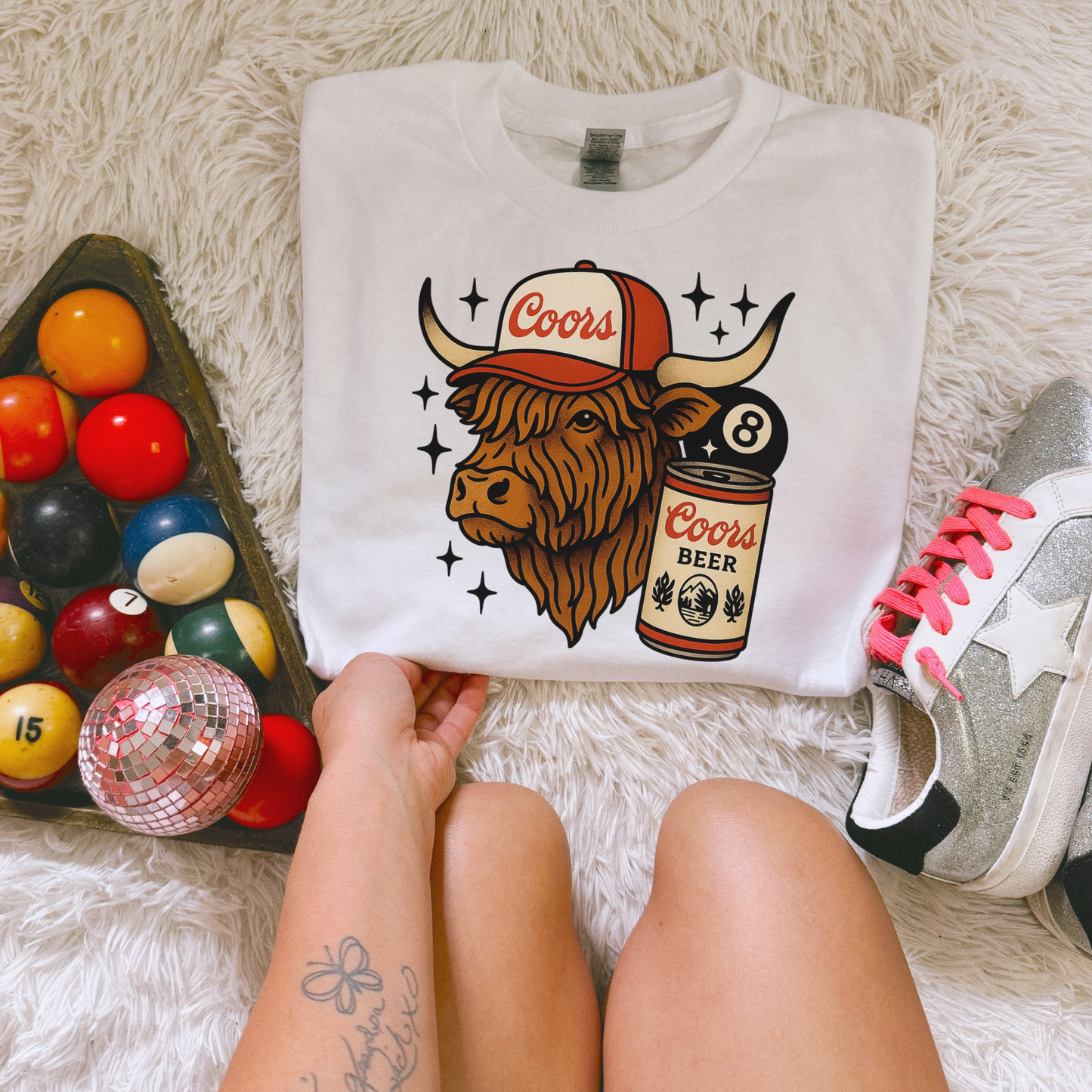 Punchy Highland TEE or CREWNECK