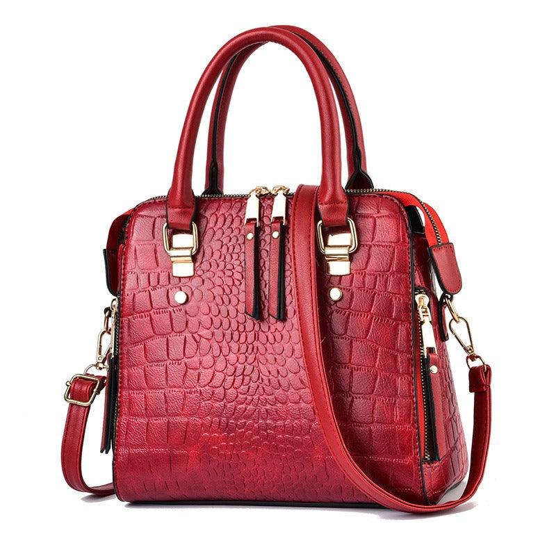 Luxe Alligator Leather Shoulder Bag - Stylish Premium Leather Bag for Women
