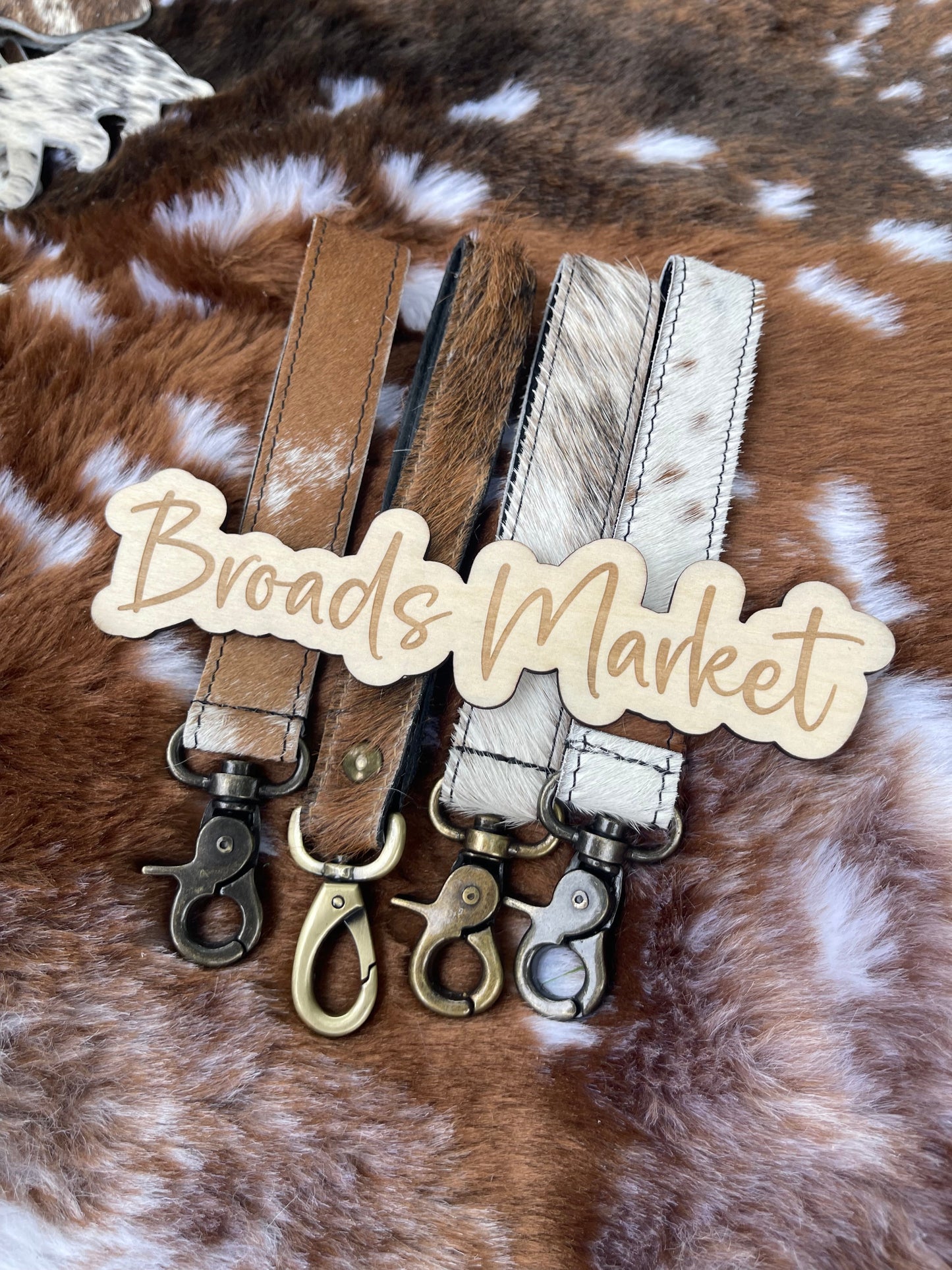 Cowhide Wristlets