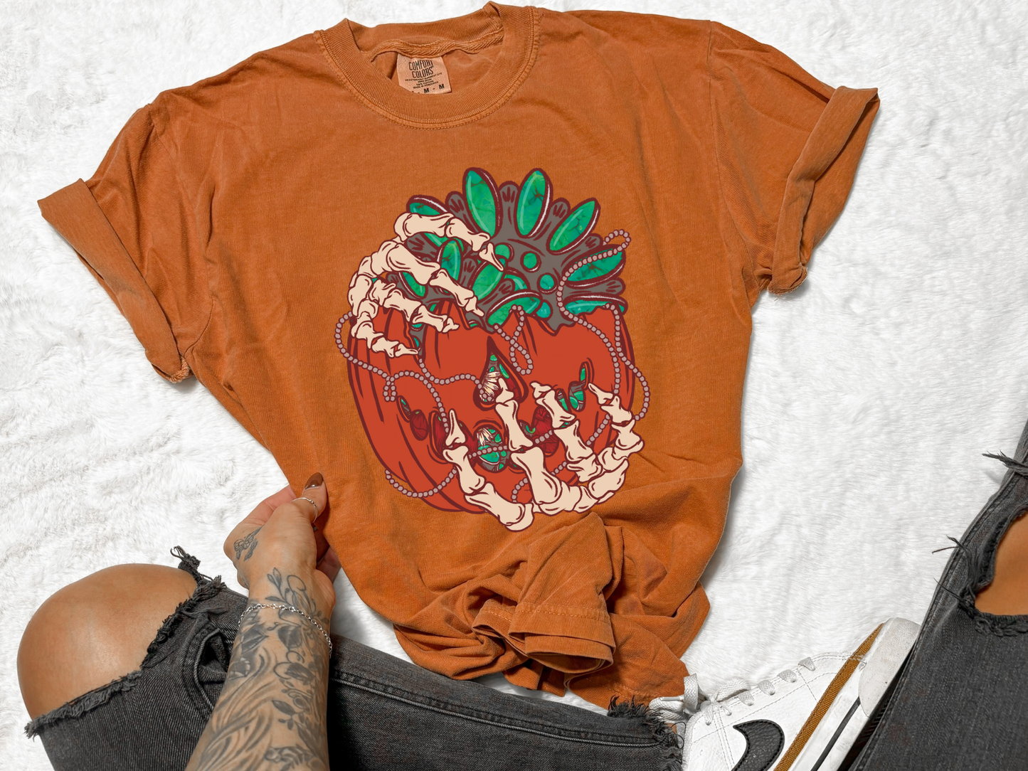 Skelly Pumpkin Tee