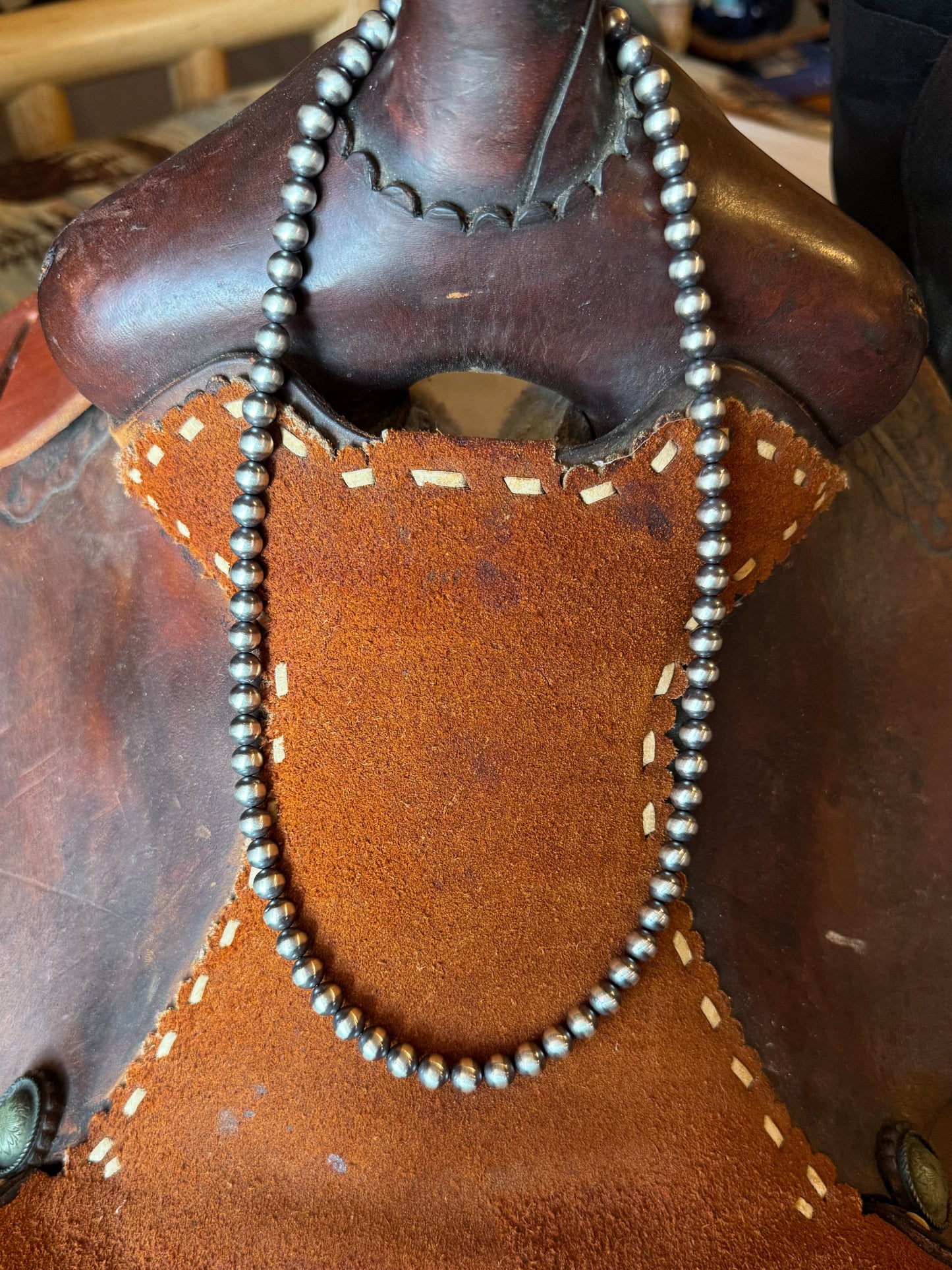 8mm Sterling Silver Pearl Necklace 16"-24"