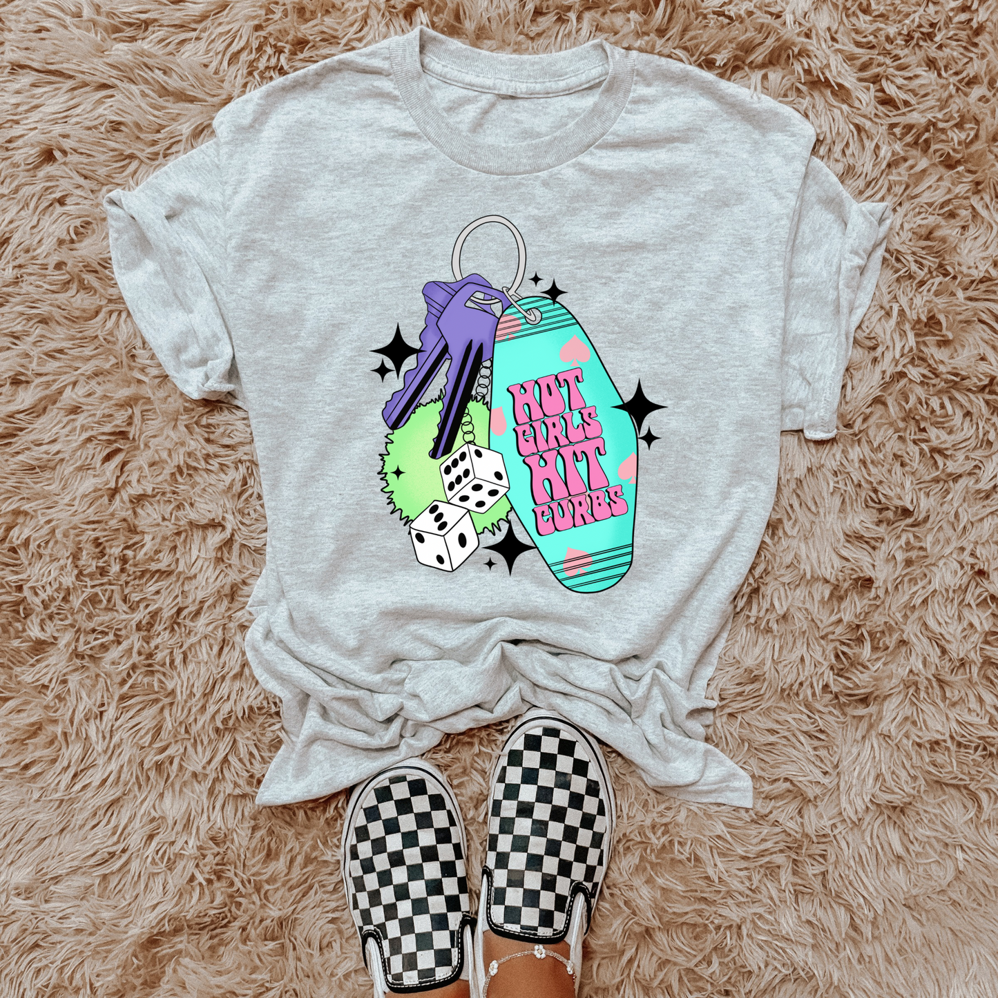 Hot Girls Hit Curbs TEE or CREWNECK