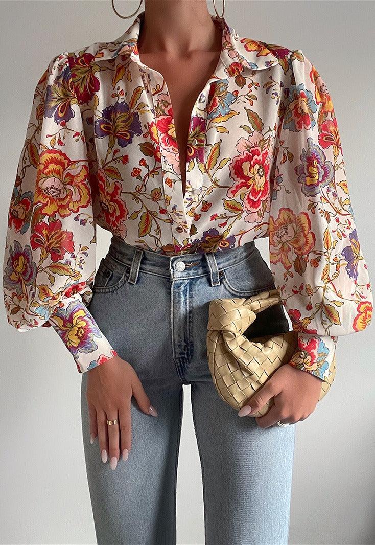Long Sleeved Single Breasted Casual Top | Colorful Cowgirl Fashion for Every Day