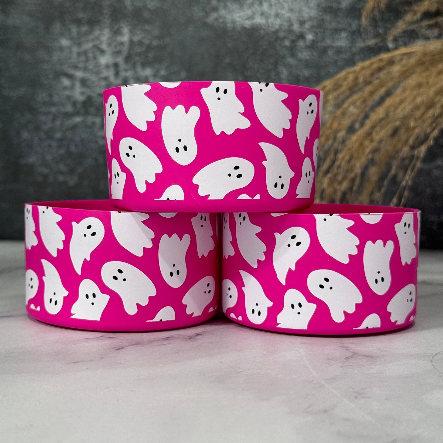 PINK GHOSTS Tumbler Boot -Fall fits 20-40oz NEW!