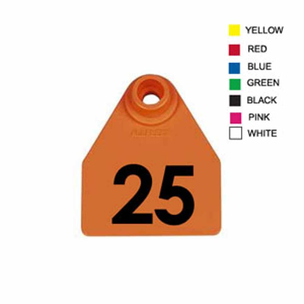 1-25 ORANGE ALLFLEX MED. FEM/SM MALE 25/BG