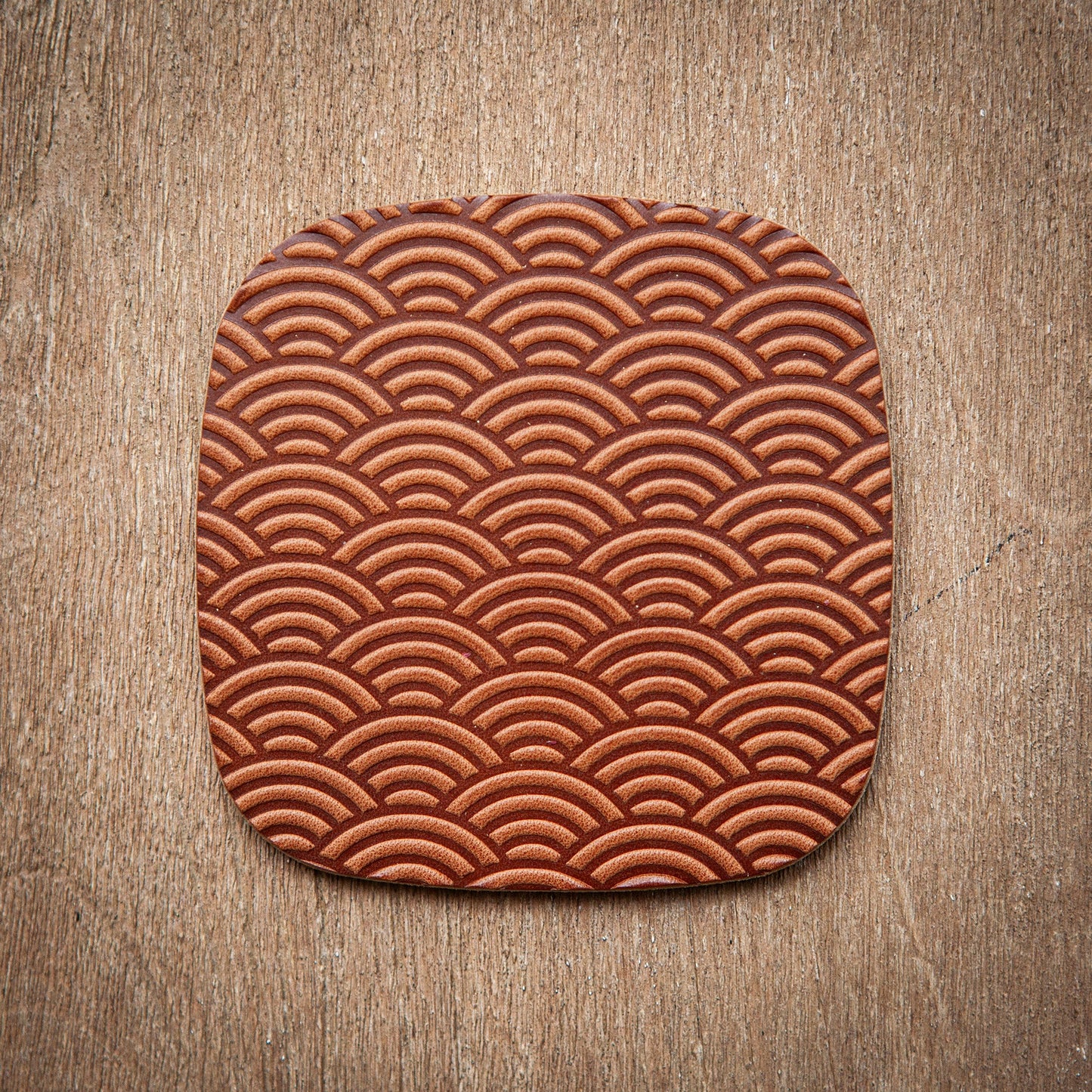 Artisan Leather Coaster Design 01