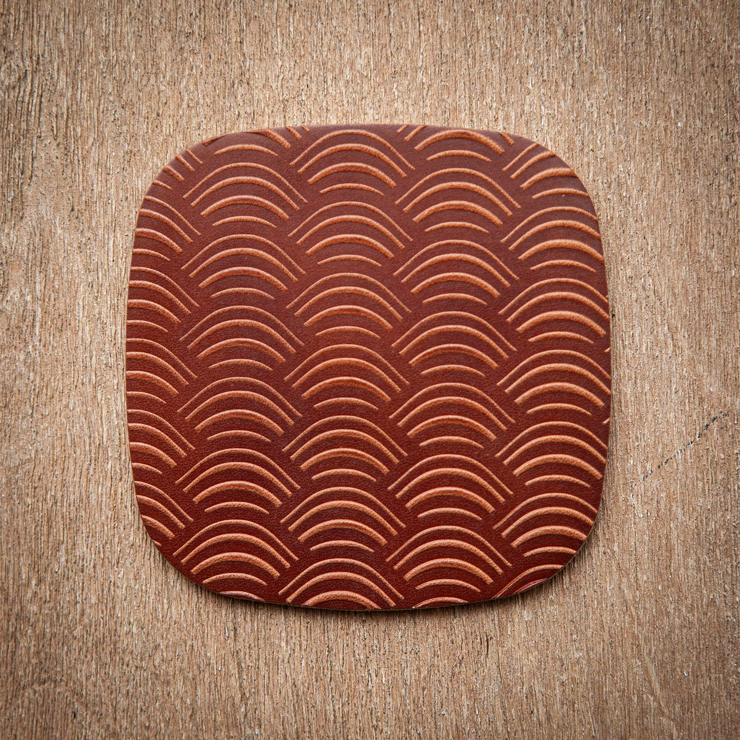 Artisan Leather Coaster Design 03