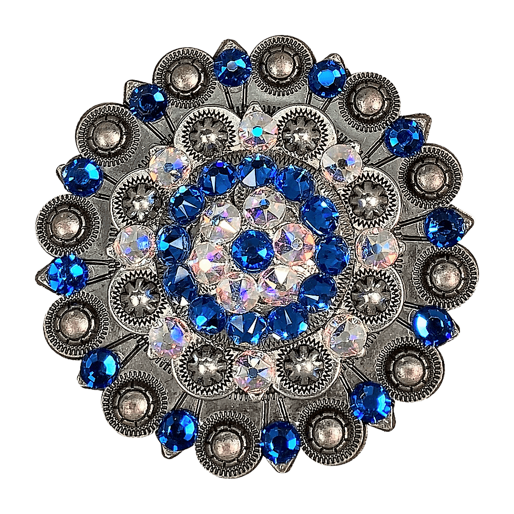 Capri & AB Antique Silver Berry Jacket European Crystal Concho