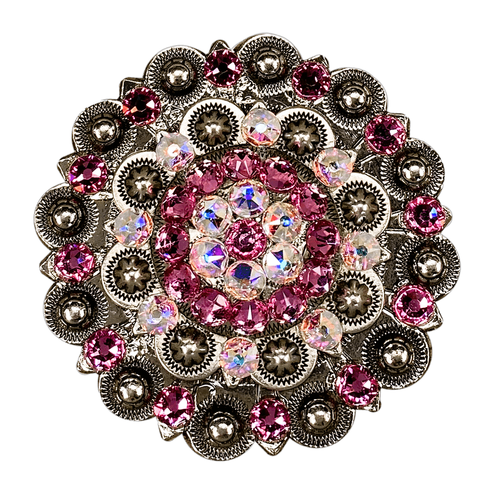 Pink & AB Antique Silver Berry Jacket European Crystal