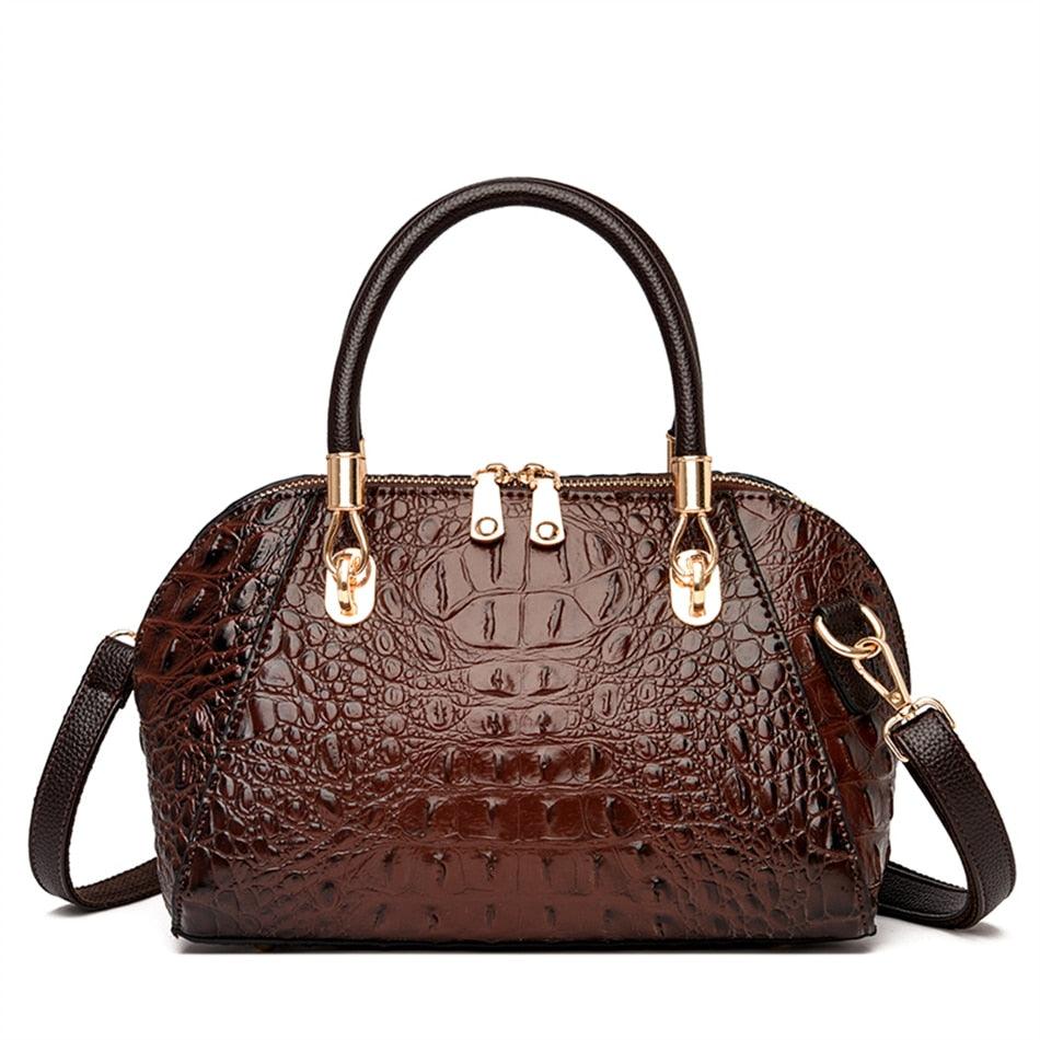 Crocodile Pattern Messenger Shoulder Bag – Stylish Cowgirl Bag for Any Occasion