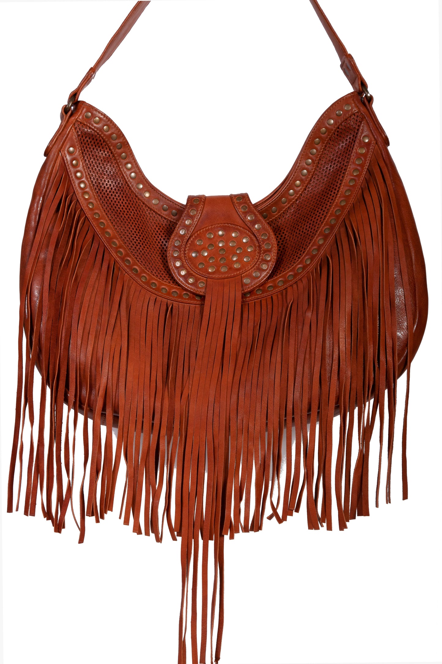 Fringe/studded Handbag - B177
