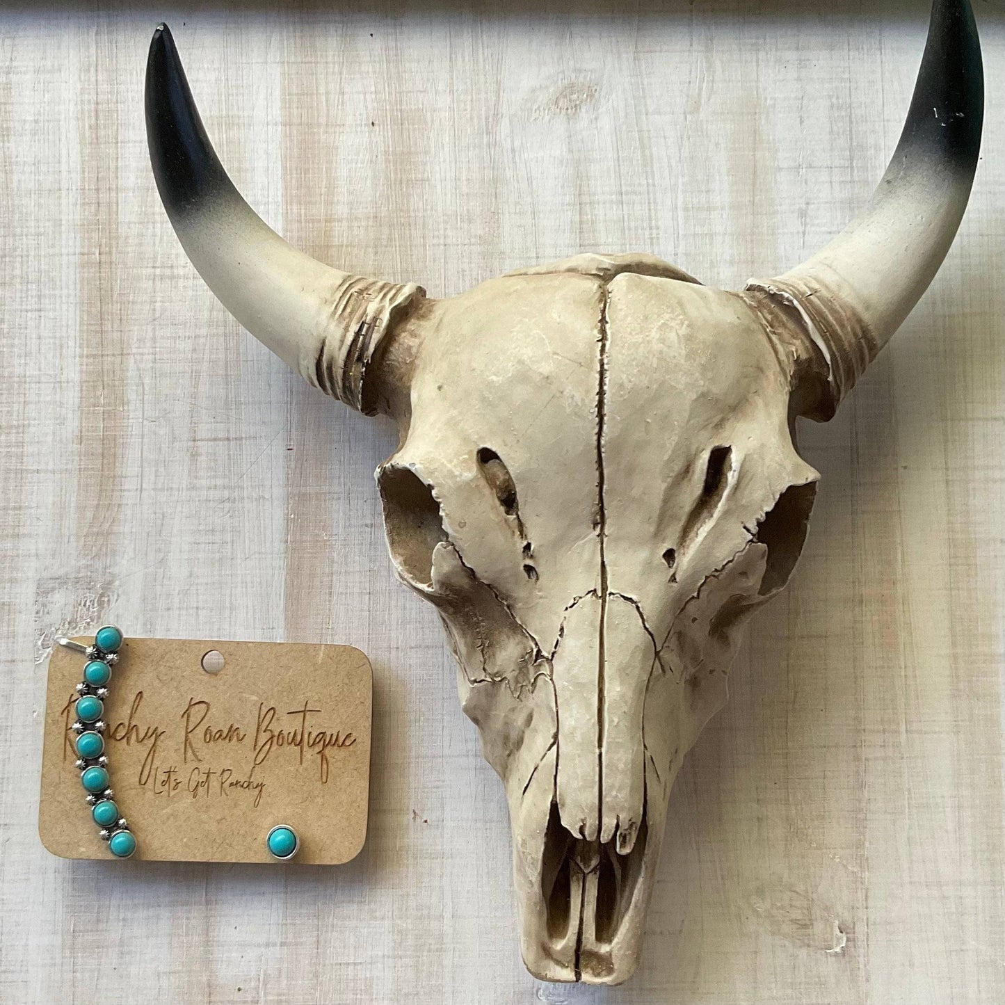 Western Stone Stud & Cuff Earring