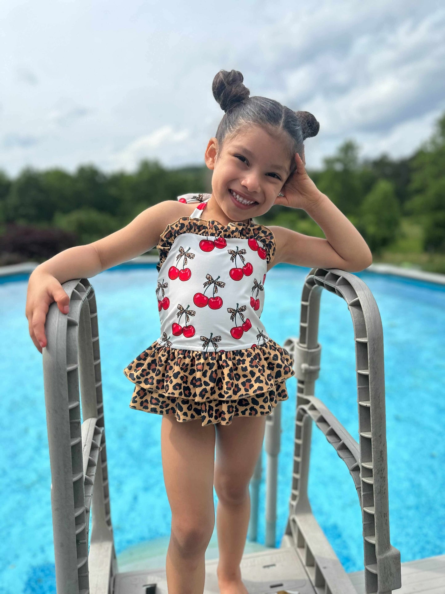 Cherry-licious Ruffled Swim Suit (FINAL SALE)